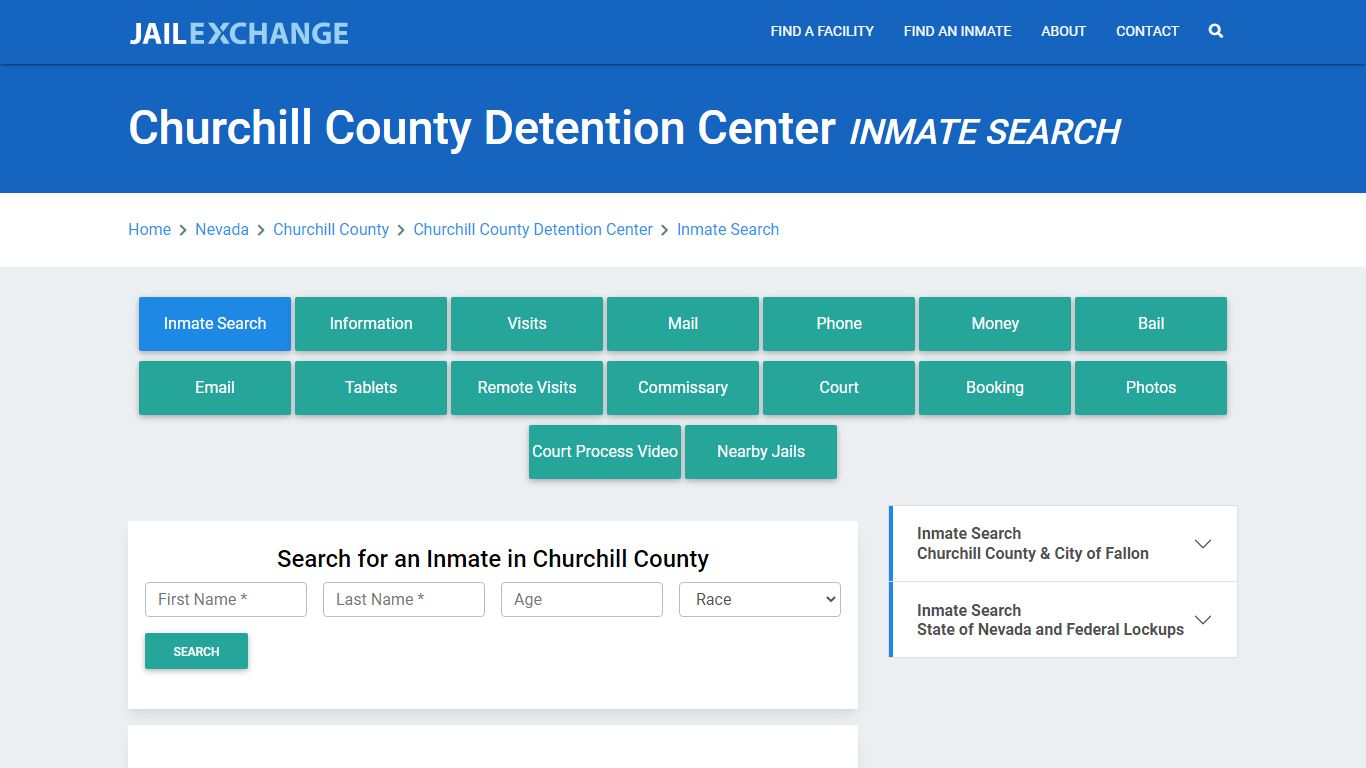 Churchill County Detention Center Inmate Search - Jail Exchange