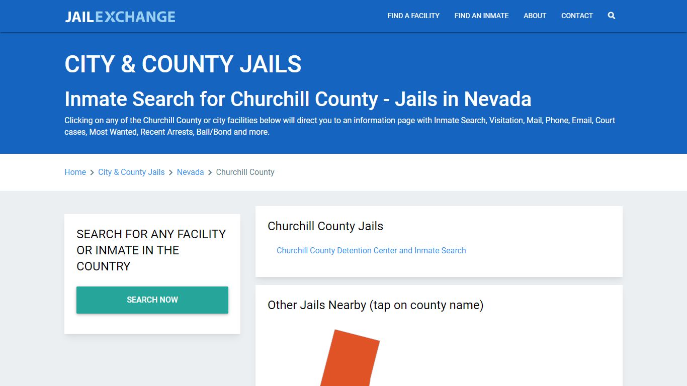 Inmate Search for Churchill County | Jails in Nevada - Jail Exchange